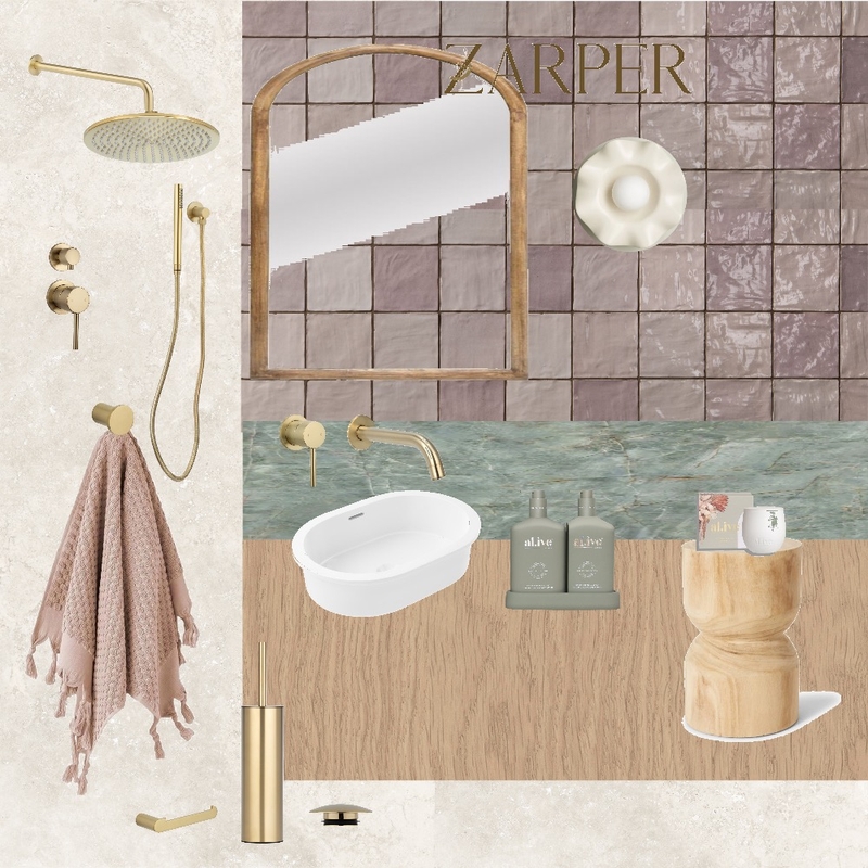 Dekota's Bathroom Mood Board by Zarper Interiors on Style Sourcebook