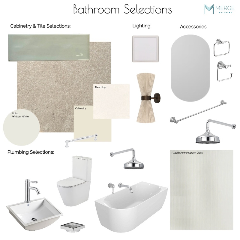 FRENCH - Bathroom Selections Mood Board by MERGE BUILDING -Tracy Johnston Interior Designer on Style Sourcebook