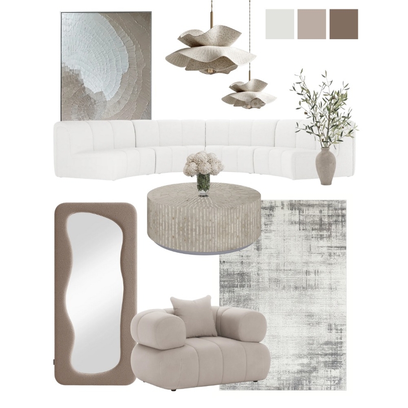 Minimal Neutral Living Space Mood Board by Luxo Living on Style Sourcebook