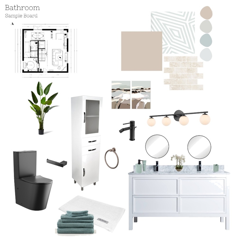 Bathroom sample board Mood Board by saraiajorgy on Style Sourcebook