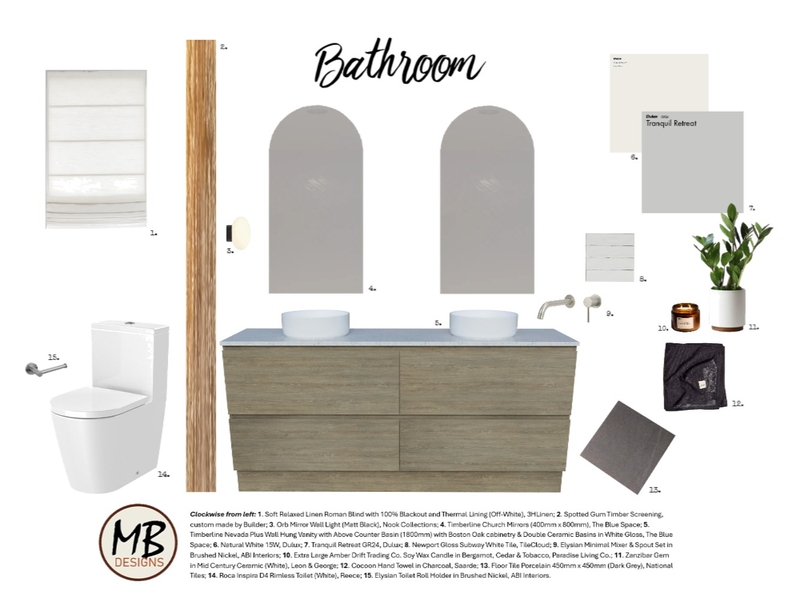 Bathroom Mood Board by MBDesigns on Style Sourcebook