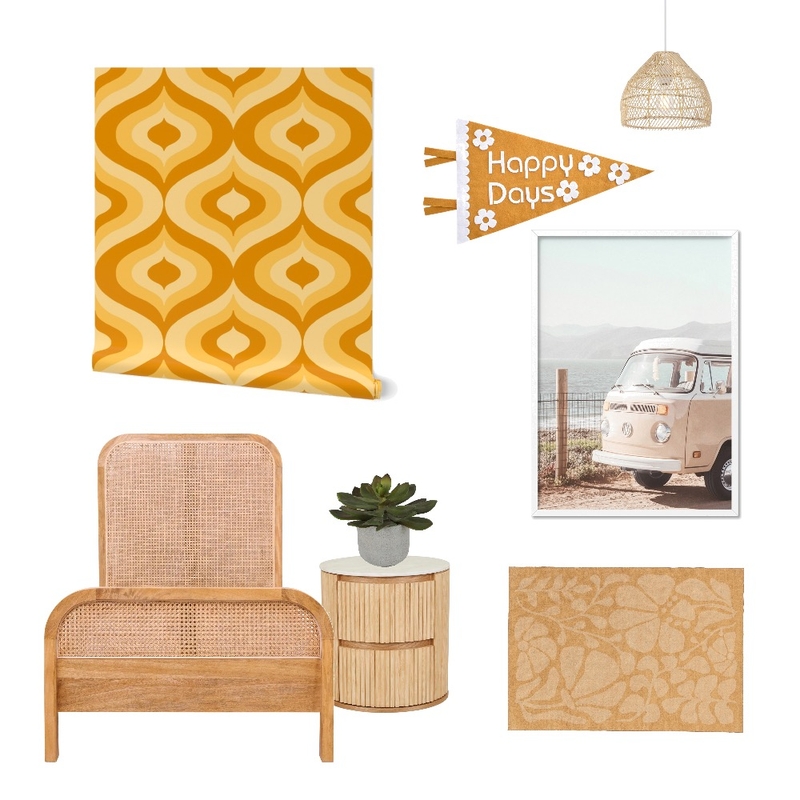 Retro Ogees Dorm Decor Mood Board by ashclarkart on Style Sourcebook