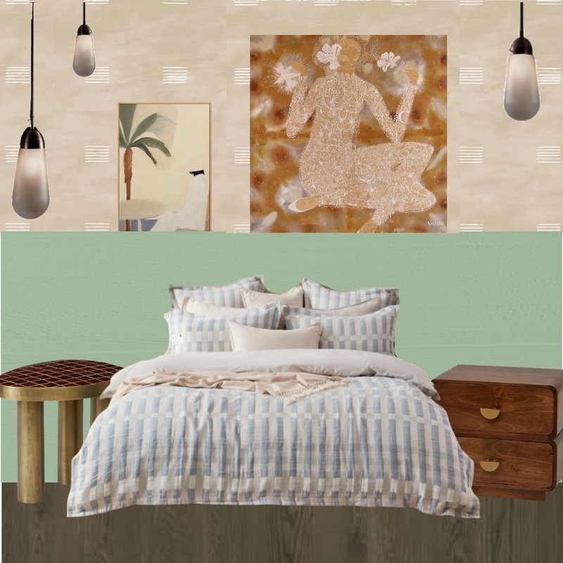 FF Main Bedroom_Version with TheseWalls wallpaper Mood Board by Studio Halo & Fitz on Style Sourcebook