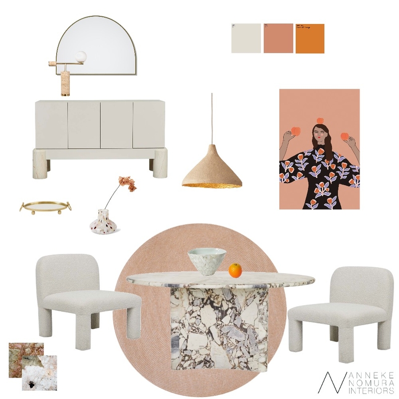 Italian Contemporary Dining Room Mood Board by ANNEKE NOMURA INTERIORS on Style Sourcebook