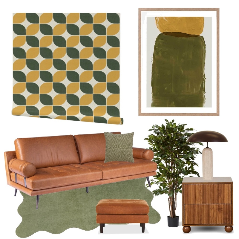 Mid Century green and yellow Mood Board by Sara C on Style Sourcebook