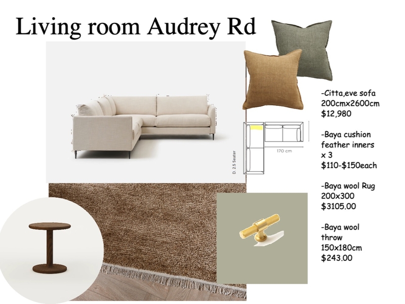 Audrey Road living room Mood Board by Leigh Fairbrother on Style Sourcebook