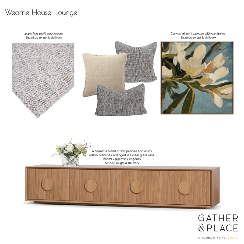 Wearne Home : Lounge Room Mood Board by Gather & Place on Style Sourcebook