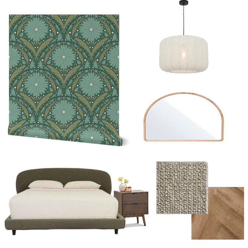 Art Nouveau Floral Wallpaper for Bedroom  Decor Mood Board by ashclarkart on Style Sourcebook