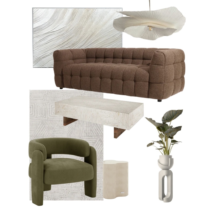 Earthy Modern Living Room Mood Board by Luxo Living on Style Sourcebook