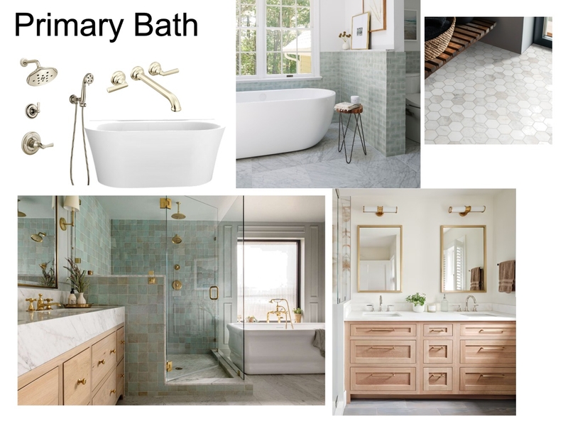 Primary Bathroom Mood Board by MTLuppino@gmail.com on Style Sourcebook