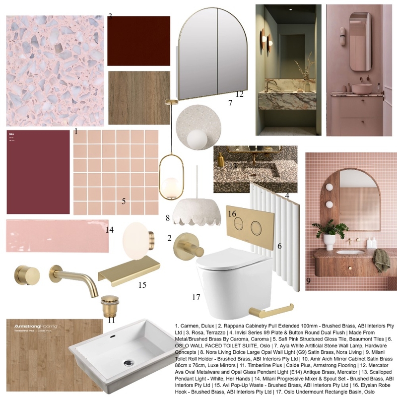 Grandma's PowderRoom Mood Board by Becker Sunner Design Studio on Style Sourcebook