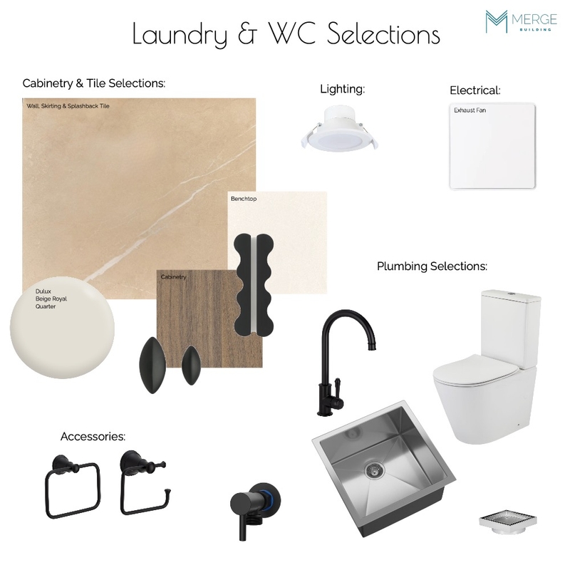 FRENCH - Laundry & WC Selections Mood Board by MERGE BUILDING -Tracy Johnston Interior Designer on Style Sourcebook