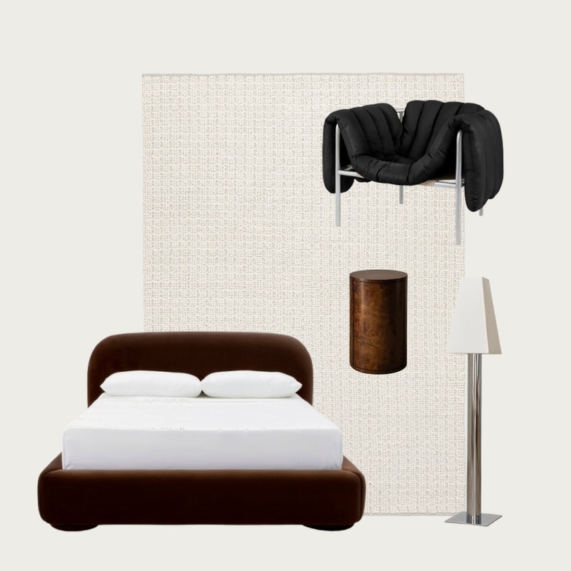 Rich Browns and Chrome Bedroom by Janelle Mood Board by Miss Amara on Style Sourcebook