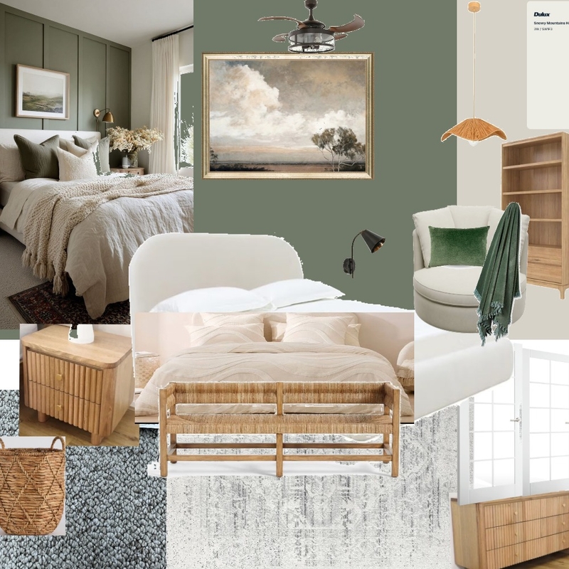 Main bedroom Green and Bronze Mood Board by kathok on Style Sourcebook