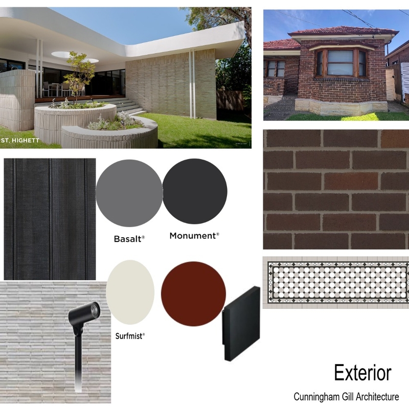 Exterior scheme Mood Board by Cunningham Gill Architecture on Style Sourcebook
