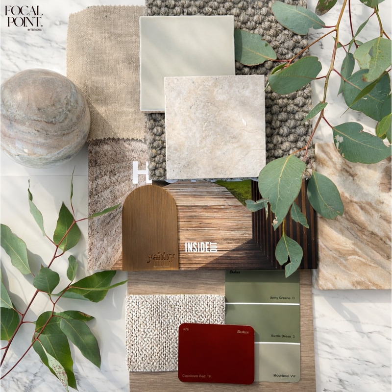 Materials Board - Bonnie Wood Mood Board by Focal Point Interior Design on Style Sourcebook