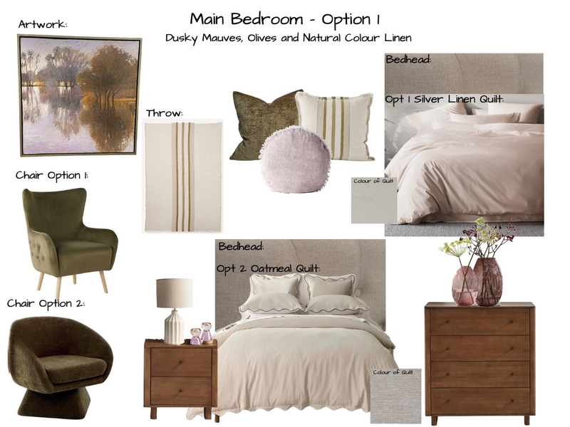 Sanchez Main Bedroom Option 1 Mood Board by Six Castle Designs on Style Sourcebook