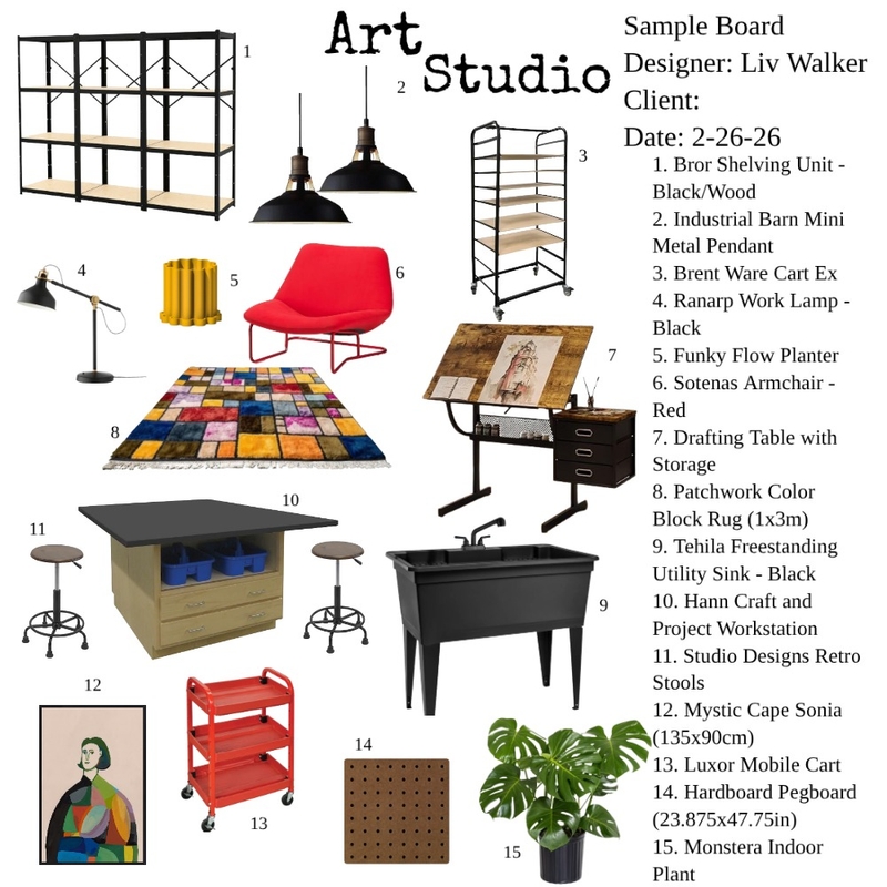 Art Studio Mood Board by liv15 on Style Sourcebook