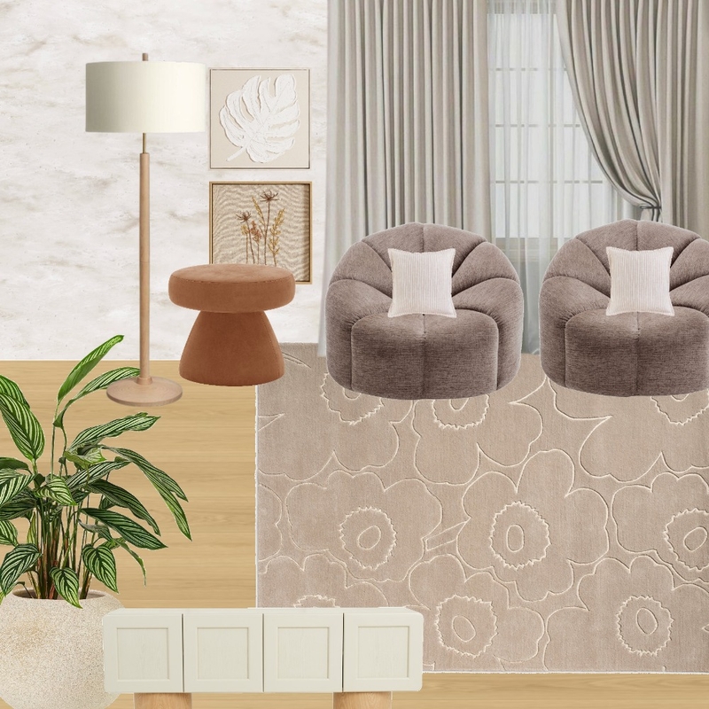 Marimekko Piirto Unikko Greige Mood Board by Unitex Rugs on Style Sourcebook