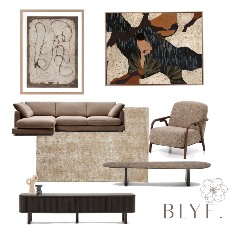 Wood and neutral vibes living Mood Board by BLYF Interiors on Style Sourcebook