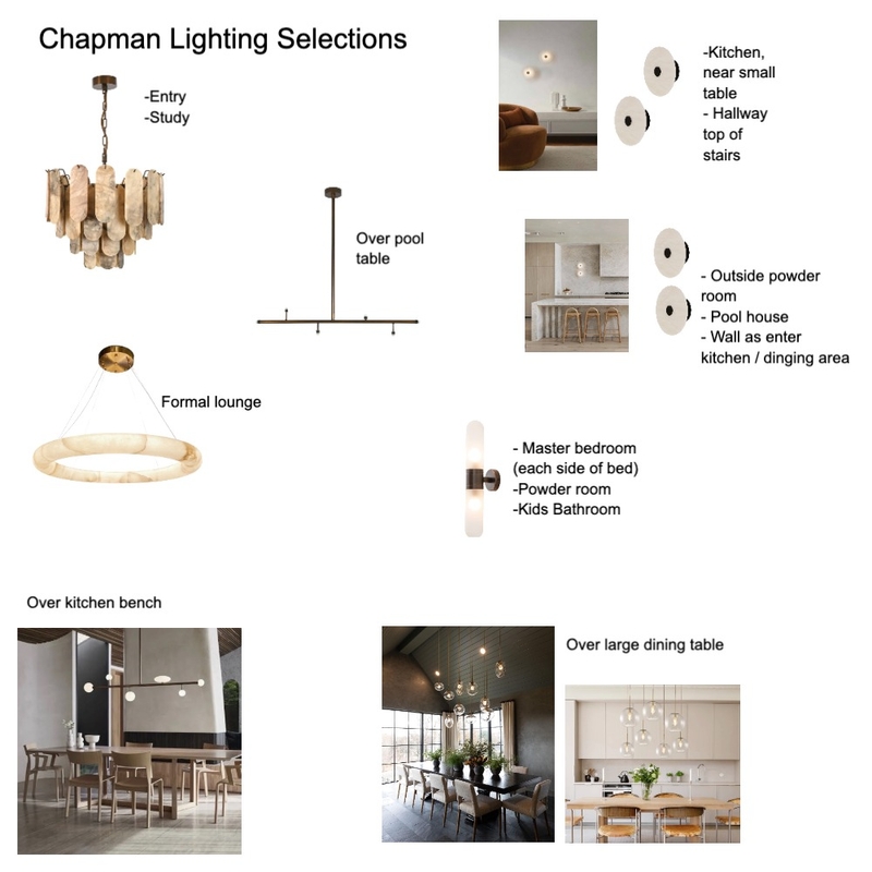 Chapman Lighting Selections Mood Board by Susan Conterno on Style Sourcebook