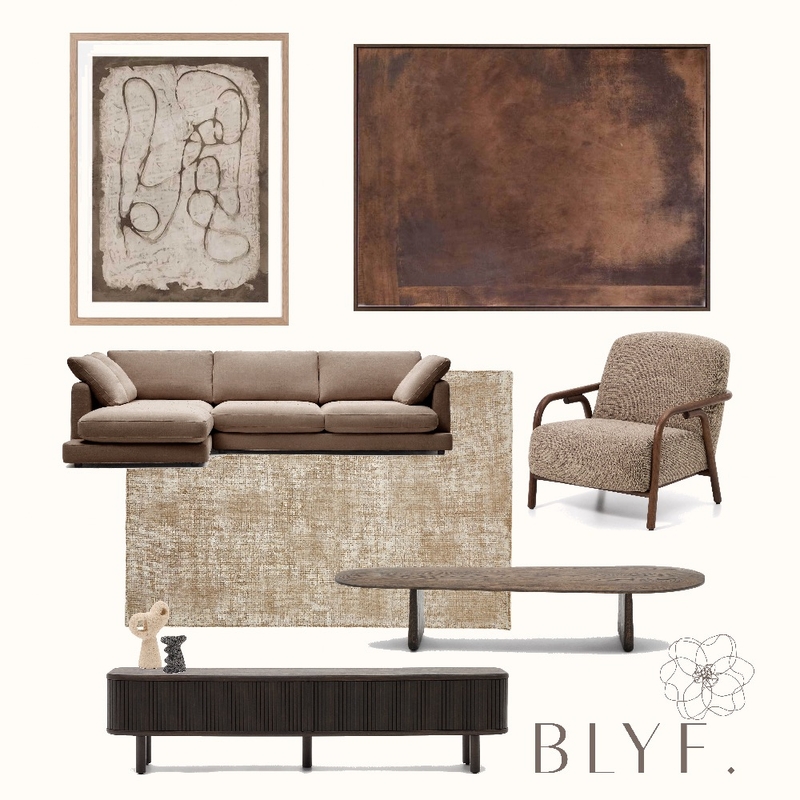 Wood and neutral vibes living Mood Board by BLYF Interiors on Style Sourcebook