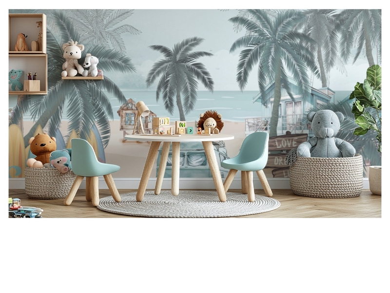 Vintage Coastal Beach Wall Mural Mood Board by Giffywalls on Style Sourcebook