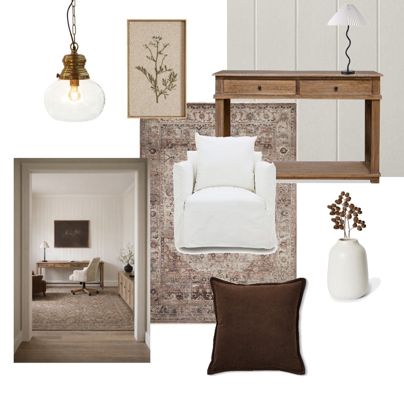 Classic Farmhouse Study Mood Board by DOWN THE LANE by Tina Harris on Style Sourcebook