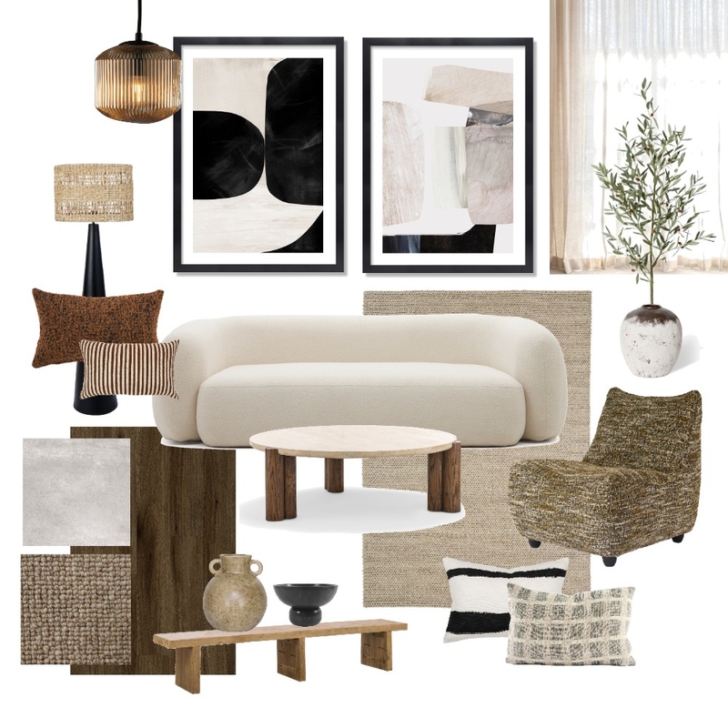 Wabi Sabi Living Room Mood Board by Profile Australia on Style Sourcebook