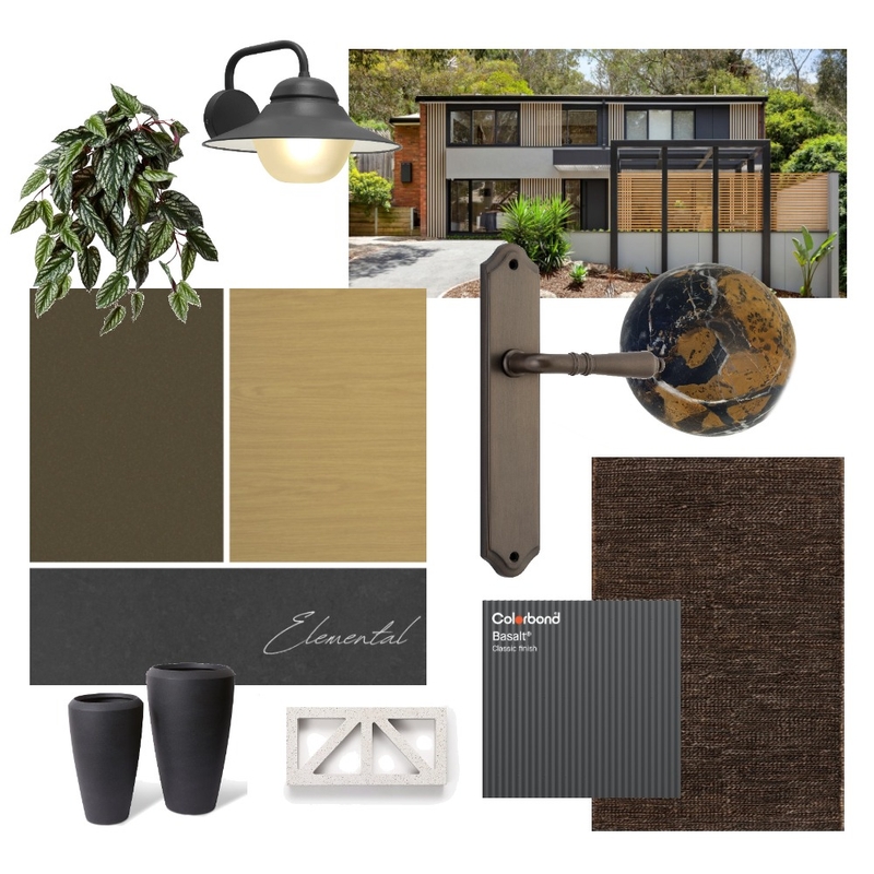 Elemental - Front Facade Inspiration Mood Board by DECO Australia on Style Sourcebook