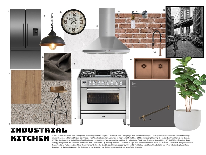 Industrial Kitchen Mood Board by Sharon on Style Sourcebook