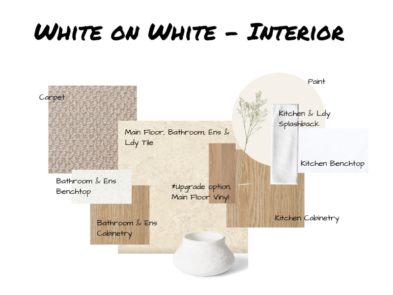 White on White Interior Colour Board Interior Design Mood Board by HerHaus Designs