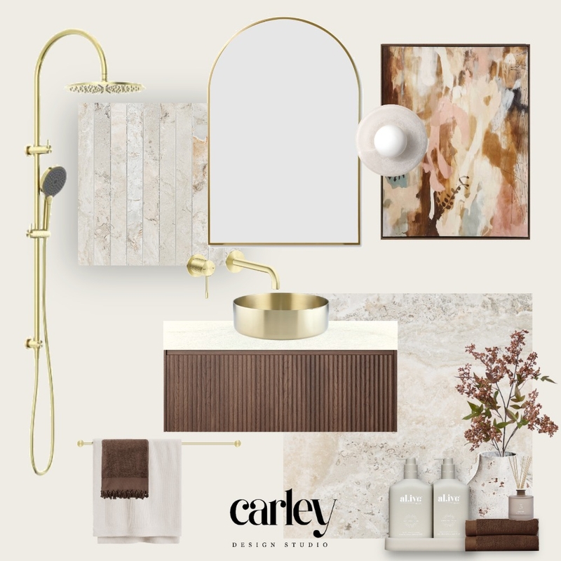 Bathroom Mood Board - Walnut X Basilica (Tammy) Mood Board by Carley Design Studio on Style Sourcebook