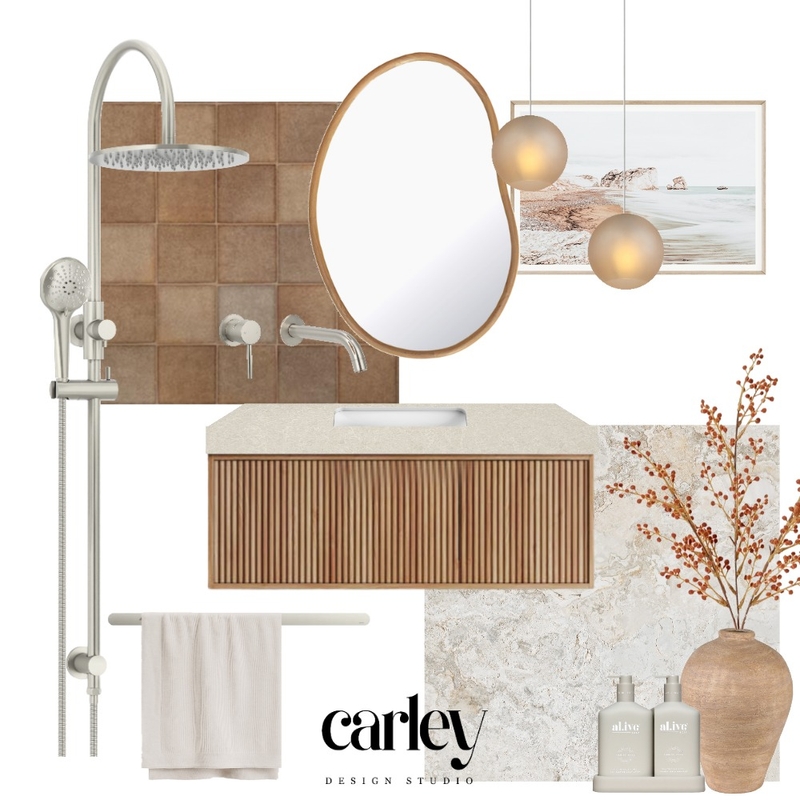 Bathroom Mood Board - Prime Oak X Basilica Mood Board by Carley Design Studio on Style Sourcebook