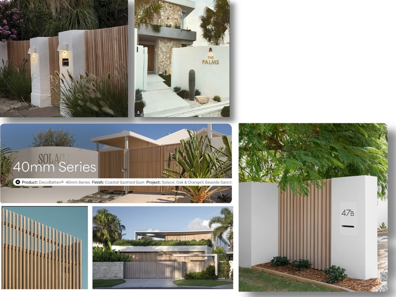 Rendered front fence with aluminium batterns Mood Board by 3doors2thebeach on Style Sourcebook