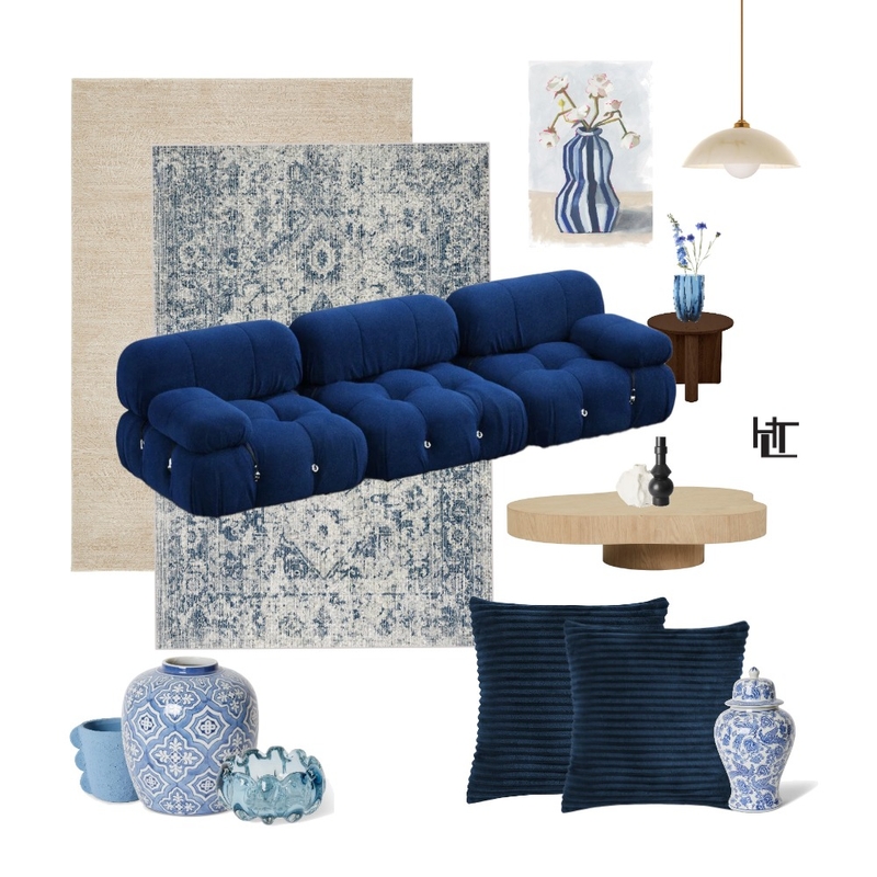 Furniture Collage - Living Rm - Navy Mood Board by bonnie.tanhl on Style Sourcebook