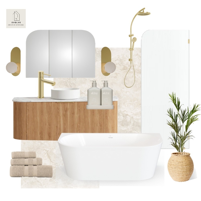 Norwood Ave neutral bathroom Mood Board by Evolve Creative Interiors on Style Sourcebook