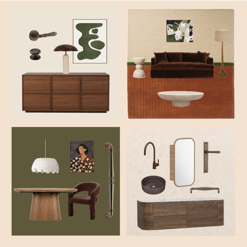 Green and Walnut Interior Mood Board by Iver on Style Sourcebook