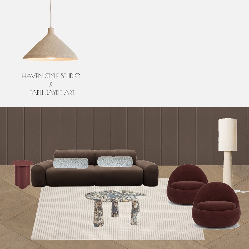 Brown, blue + burgundy Mood Board by Haven Style Studio on Style Sourcebook