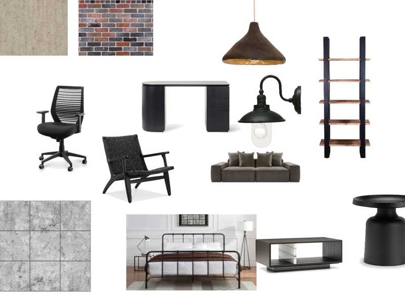 Industrial style studio Mood Board by Annette S.  M.. Interior design on Style Sourcebook