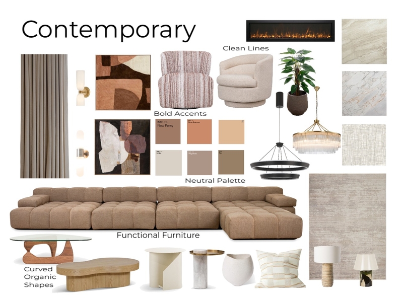 Contemporary Living Mood Board by Svensson Creative on Style Sourcebook