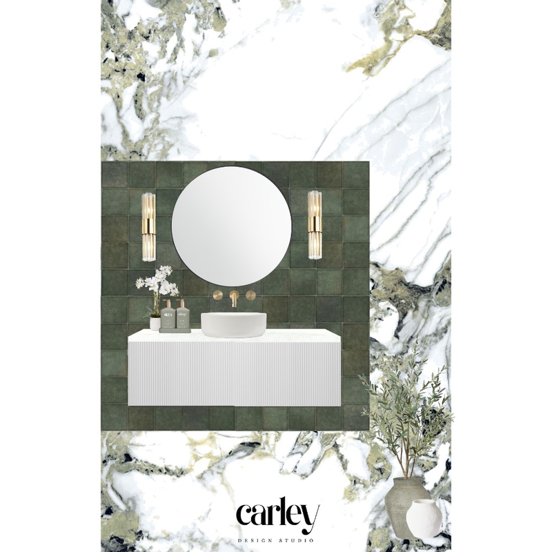 Jade Marble Tile Bathroom 2 Mood Board by Carley Design Studio on Style Sourcebook
