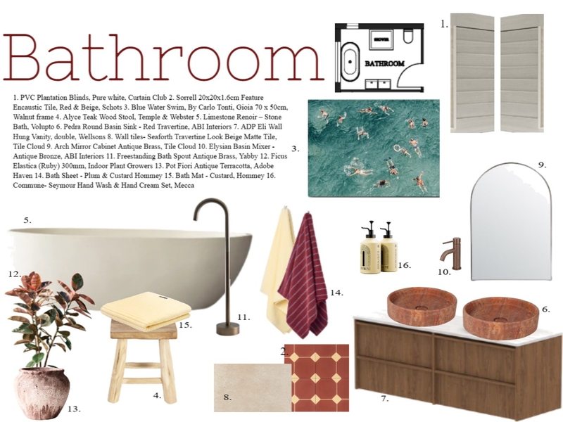 Bathroom- First floor Mood Board by BeaRoseRees on Style Sourcebook