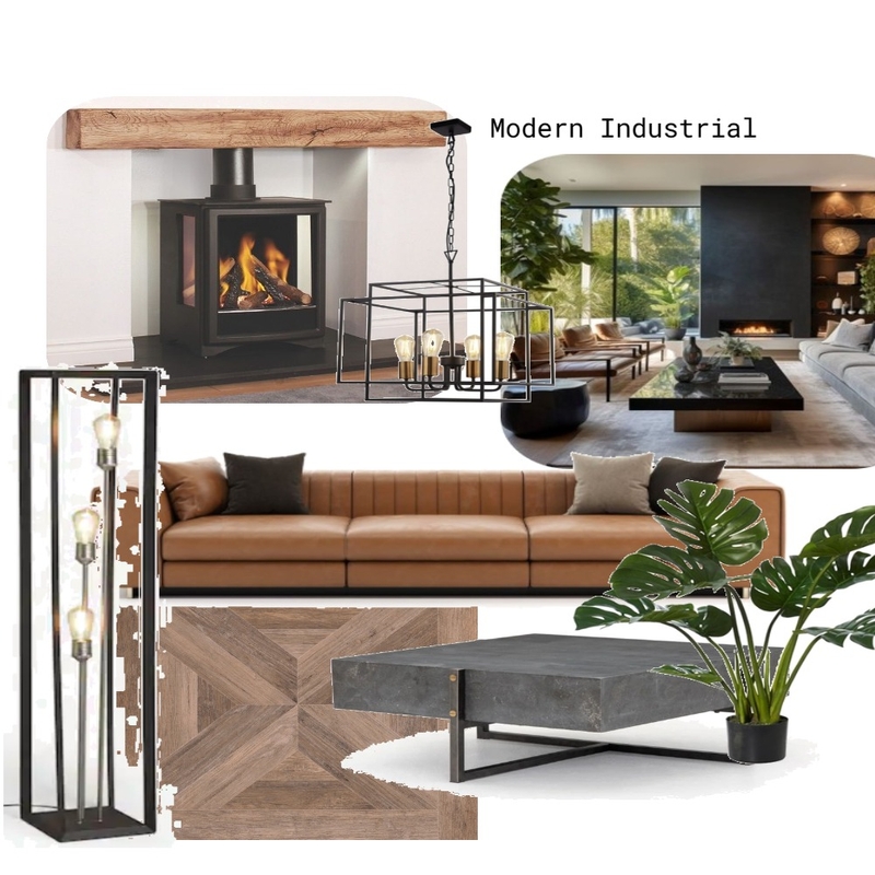 Modern Industrial Interior Design Mood Board by michellemcardle