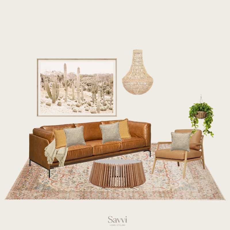 Warm Bohemian Living Mood Board by Savvi Home Styling on Style Sourcebook