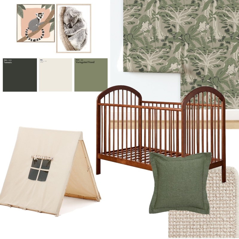Jungle Nursery Mood Board by latheandquill on Style Sourcebook