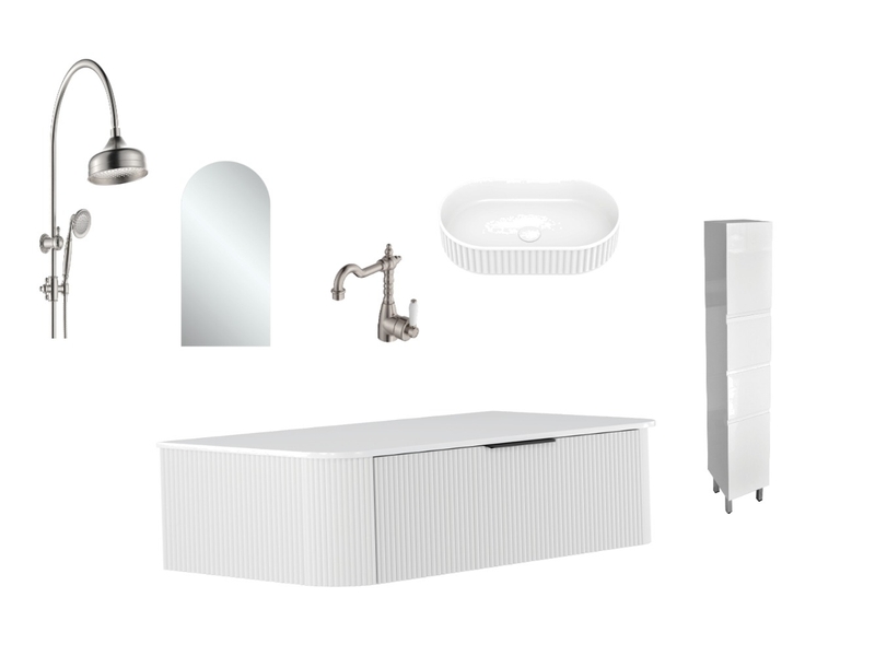 white bathroom 50s curves Mood Board by shaggazza on Style Sourcebook