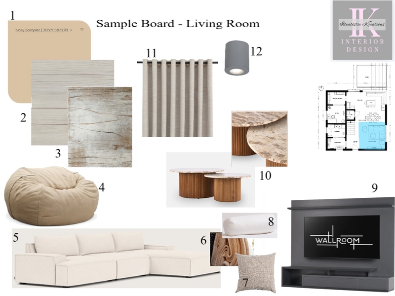 sample board - Living Room Mood Board by Kerry Govender on Style Sourcebook