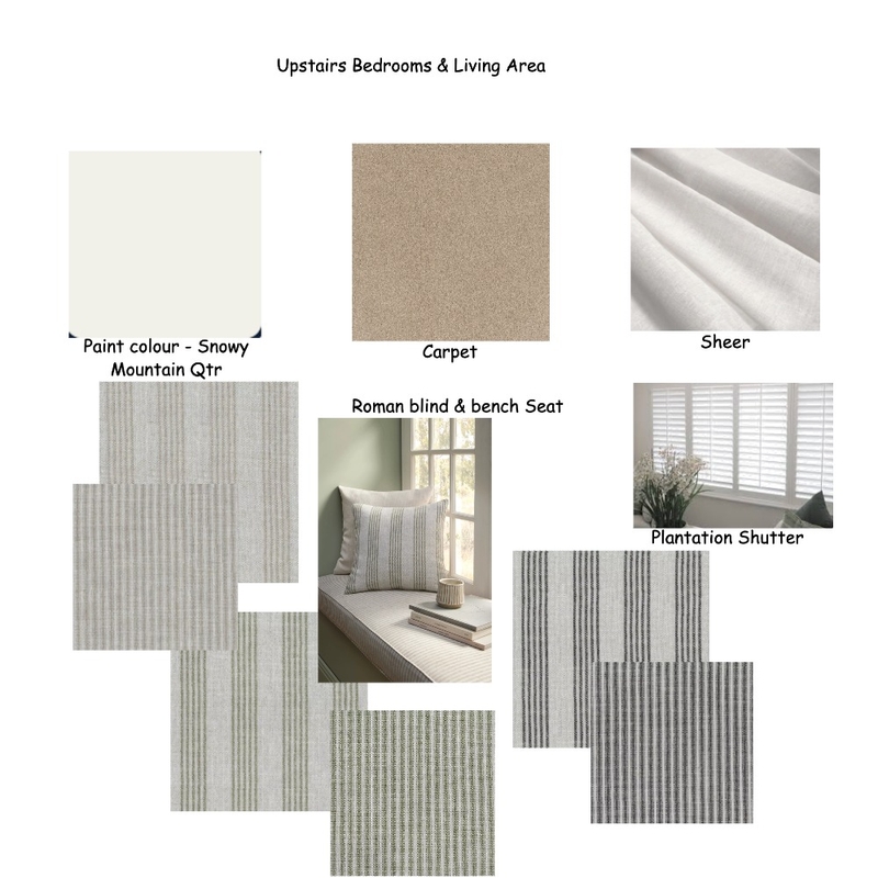 Upstairs Bedrooms & Living Area Mood Board by ADS Property Pty Ltd on Style Sourcebook