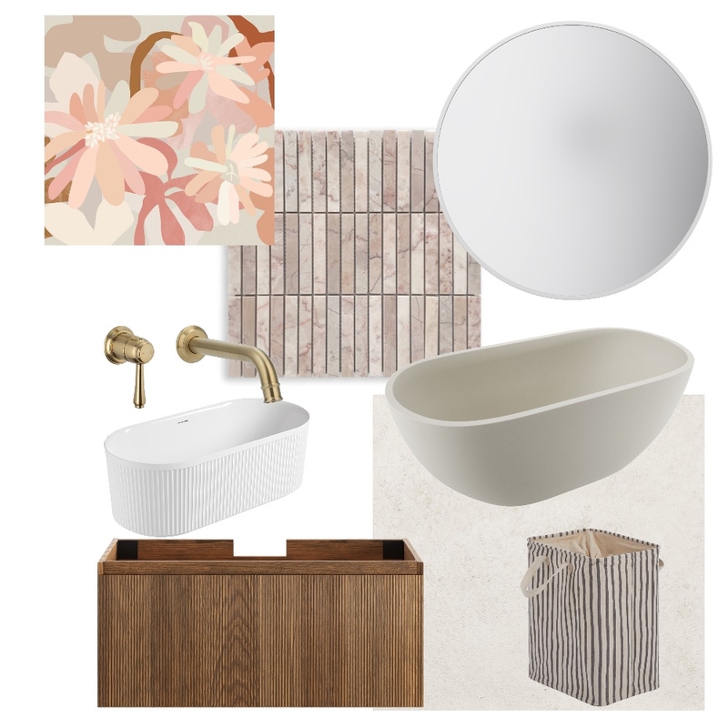 Contemporary pink bathroom Interior Design Mood Board by A.M. Interior Styling Contemporary pink bathroom Interior Design Mood Board by A.M. Interior Styling